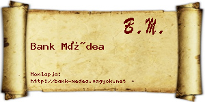 Bank Médea névjegykártya